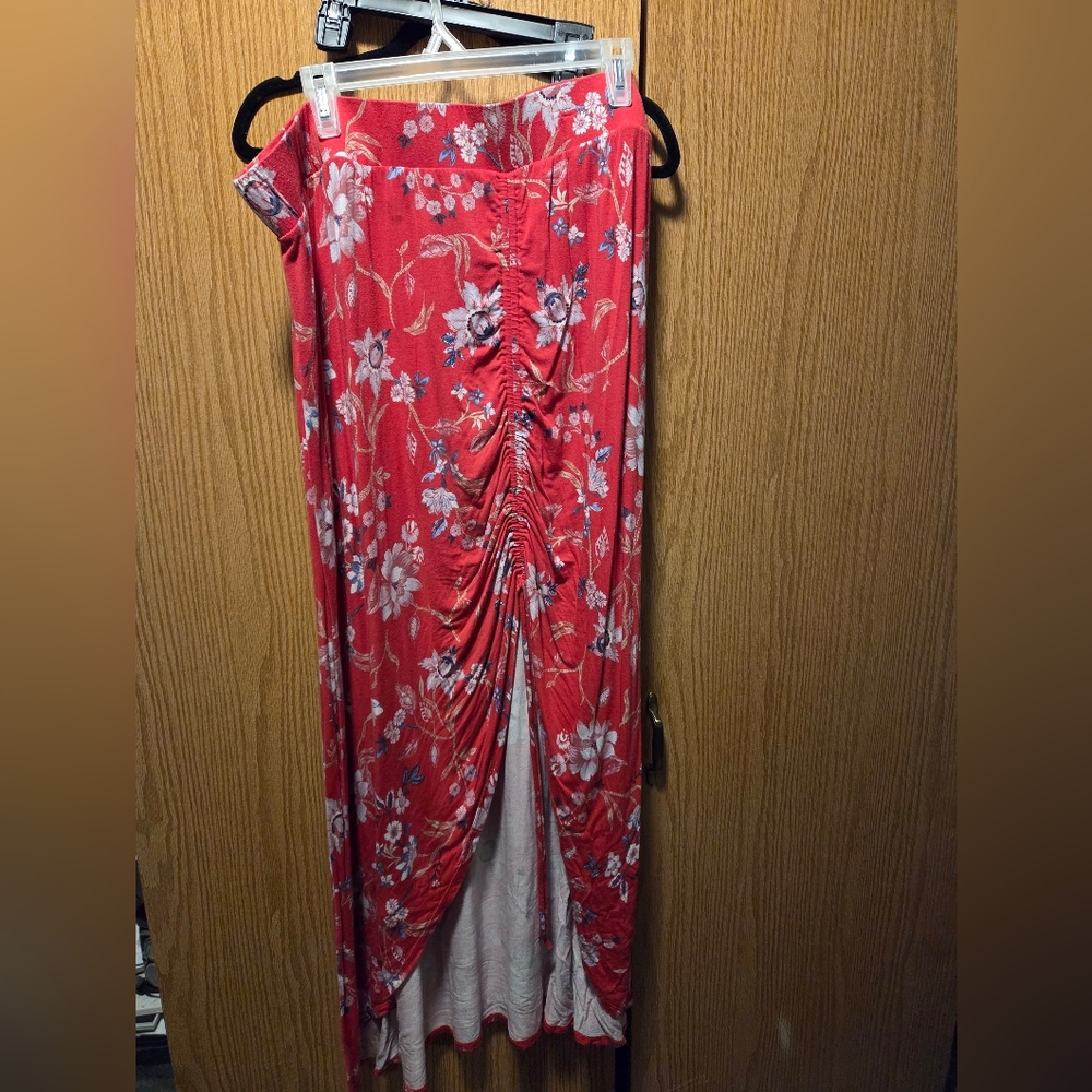 Torrid Red Floral Skirt